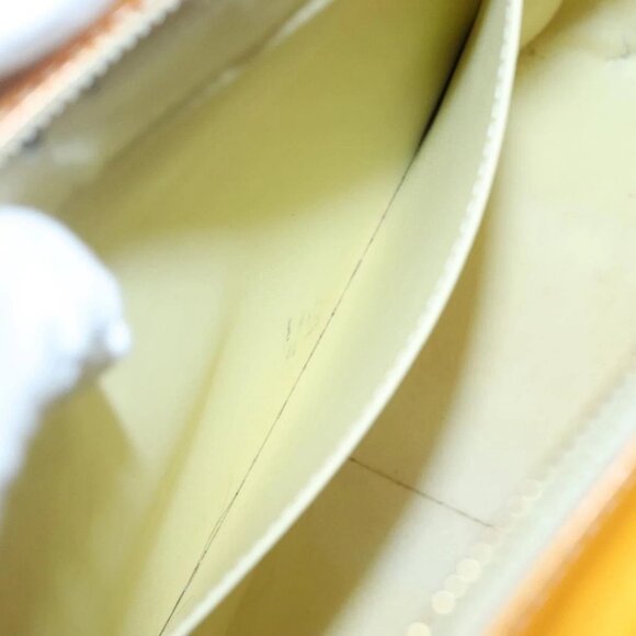 LOUIS VUITTON Monogram Vernis Columbus Tote Bag Lime Yellow M91047 Auth th5893 - Picture 11 of 16